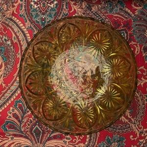 Vintage gold glass bowl